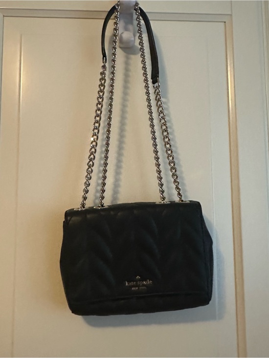 kate spade Handbags - kate spade Black Quilted Shoulder Bag with Silver Chain